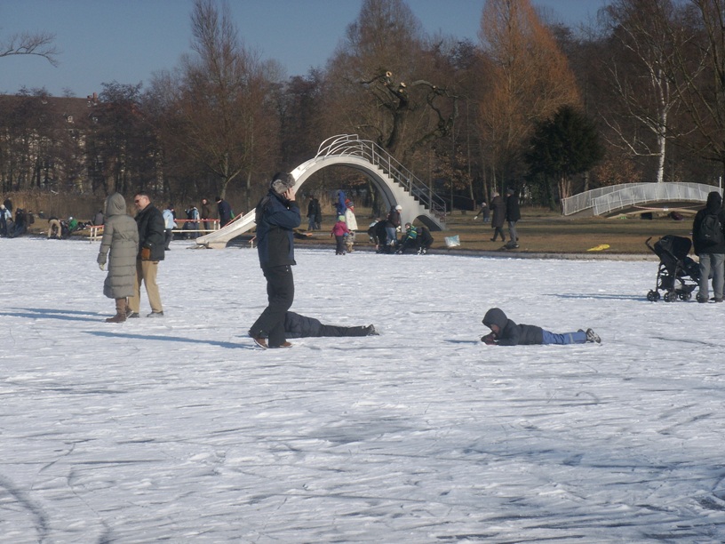 Darmstadt, Darmstadt-Ost, Woogsviertel, Großer Woog, ein Wintermärchen