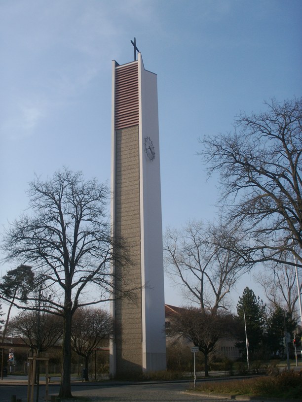 Darmstadt, Darmstadt-West, Heimstättensiedlung, Katholische Kirchengemeinde Heilig Kreuz